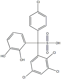 (4-Chlorophenyl)(2,3,5-trichlorophenyl)(2,3-dihydroxyphenyl)methanesulfonic acid 结构式