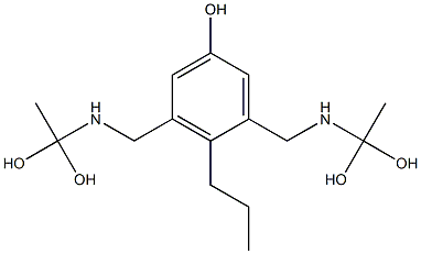 3,5-Bis[[(1,1-dihydroxyethyl)amino]methyl]-4-propylphenol 结构式