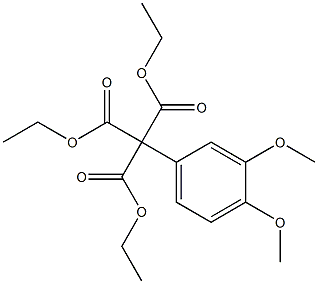 3,4-Dimethoxyphenylmethanetricarboxylic acid triethyl ester 结构式