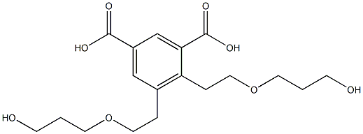 4,5-Bis(6-hydroxy-3-oxahexan-1-yl)isophthalic acid 结构式