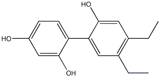 4',5'-Diethyl-1,1'-biphenyl-2,2',4-triol 结构式