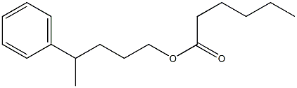 Hexanoic acid 4-phenylpentyl ester 结构式