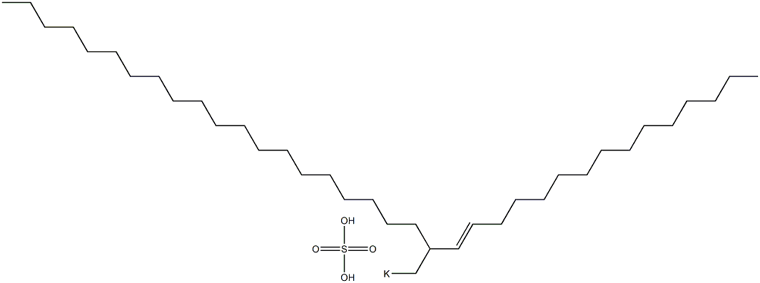 Sulfuric acid 2-(1-pentadecenyl)docosyl=potassium ester salt 结构式