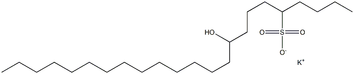 9-Hydroxytricosane-5-sulfonic acid potassium salt 结构式