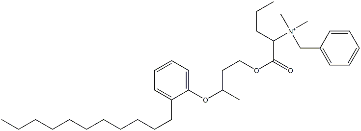 N,N-Dimethyl-N-benzyl-N-[1-[[3-(2-undecylphenyloxy)butyl]oxycarbonyl]butyl]aminium 结构式