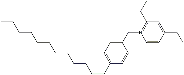 1-(4-Dodecylbenzyl)-2,4-diethylpyridinium 结构式