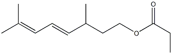 Propionic acid 3,7-dimethyl-4,6-octadienyl ester 结构式