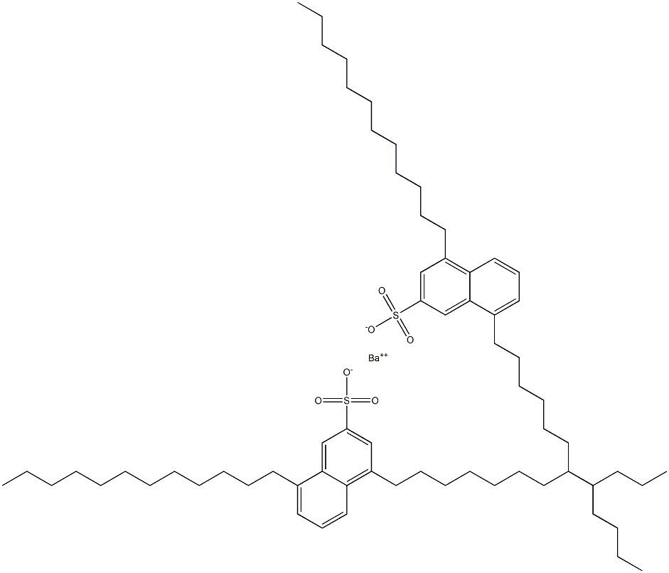 Bis(4,8-didodecyl-2-naphthalenesulfonic acid)barium salt 结构式