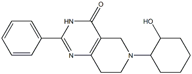 2-Phenyl-5,6,7,8-tetrahydro-6-(2-hydroxycyclohexyl)pyrido[4,3-d]pyrimidin-4(3H)-one 结构式