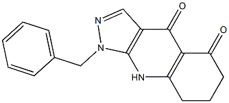 1-Benzyl-6,7,8,9-tetrahydro-4H-pyrazolo[3,4-b]quinoline-4,5(1H)-dione 结构式