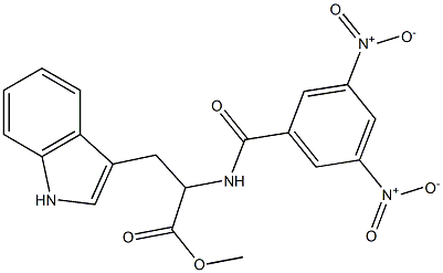 2-[(3,5-Dinitrobenzoyl)amino]-3-(1H-indol-3-yl)propanoic acid methyl ester 结构式