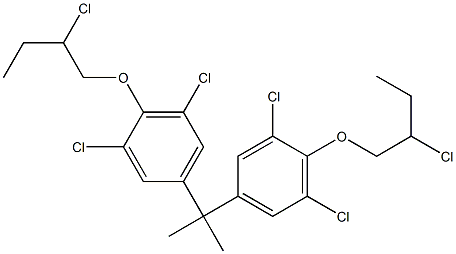 2,2-Bis[3,5-dichloro-4-(2-chlorobutoxy)phenyl]propane 结构式