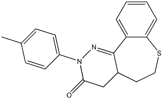 2-(4-Methylphenyl)-4,4a,5,6-tetrahydro[1]benzothiepino[5,4-c]pyridazin-3(2H)-one 结构式