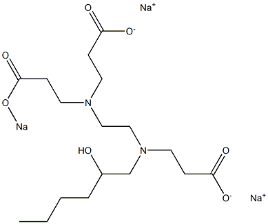 4-(2-Hydroxyhexyl)-7-(2-sodiooxycarbonylethyl)-4,7-diazadecanedioic acid disodium salt 结构式