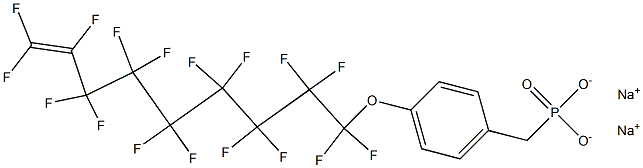 4-[(Heptadecafluoro-8-nonenyl)oxy]benzylphosphonic acid sodium salt 结构式