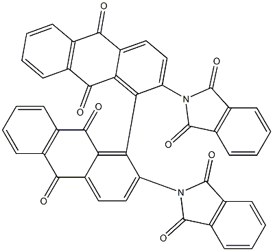 2,2'-Di(1,3-dioxoisoindolin-2-yl)-1,1'-bianthraquinone 结构式