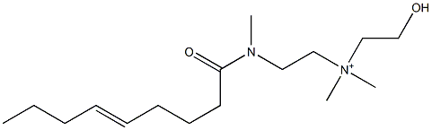 2-[N-(5-Nonenoyl)-N-methylamino]-N-(2-hydroxyethyl)-N,N-dimethylethanaminium 结构式