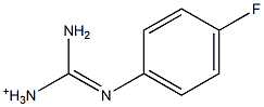 2-(4-Fluorophenyl)guanidinium 结构式