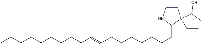 1-Ethyl-1-(1-hydroxyethyl)-2-(8-octadecenyl)-4-imidazoline-1-ium 结构式