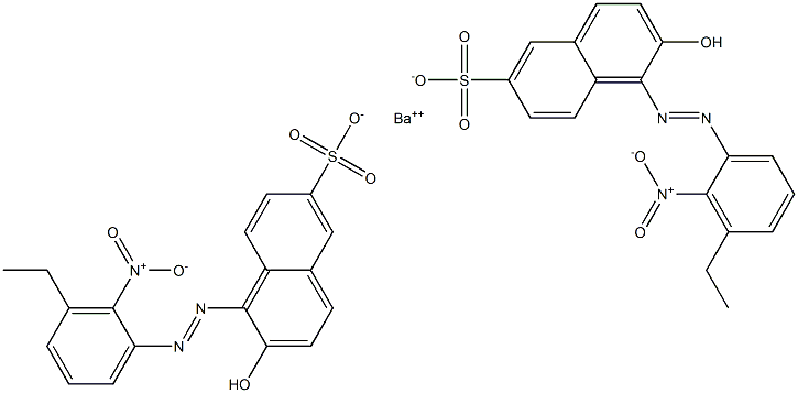 Bis[1-[(3-ethyl-2-nitrophenyl)azo]-2-hydroxy-6-naphthalenesulfonic acid]barium salt 结构式