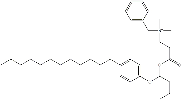 N,N-Dimethyl-N-benzyl-N-[2-[[1-(4-dodecylphenyloxy)butyl]oxycarbonyl]ethyl]aminium 结构式