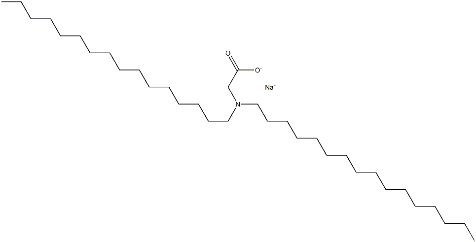 N,N-Dihexadecylglycine sodium salt 结构式