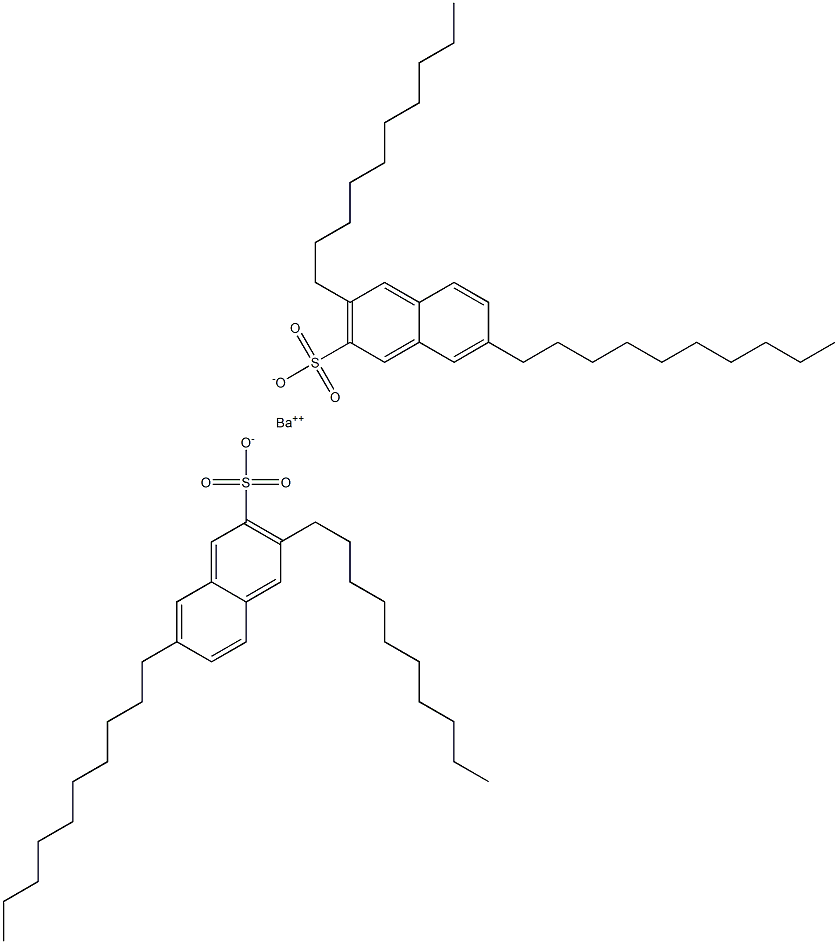 Bis(3,7-didecyl-2-naphthalenesulfonic acid)barium salt 结构式
