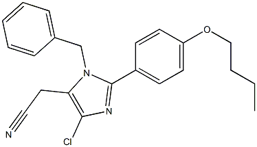 1-Benzyl-2-(4-butyloxyphenyl)-4-chloro-1H-imidazole-5-acetonitrile 结构式