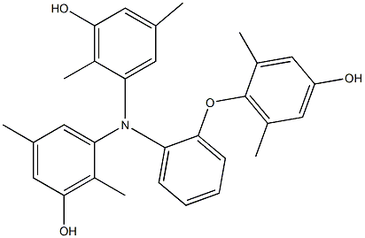 N,N-Bis(3-hydroxy-2,5-dimethylphenyl)-2-(4-hydroxy-2,6-dimethylphenoxy)benzenamine 结构式