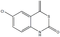 6-Chloro-4-methylene-1,4-dihydro-2H-3,1-benzothiazin-2-one 结构式