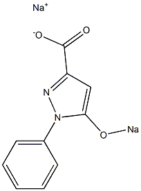 1-Phenyl-5-sodiooxy-1H-pyrazole-3-carboxylic acid sodium salt 结构式