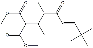 2-[(4E)-1,2,6,6-Tetramethyl-3-oxo-4-heptenyl]propanedioic acid dimethyl ester 结构式