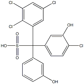 (4-Chloro-3-hydroxyphenyl)(2,3,5-trichlorophenyl)(3-hydroxyphenyl)methanesulfonic acid 结构式