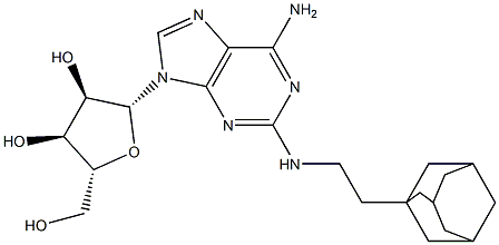 2-[2-(Adamantan-1-yl)ethylamino]adenosine 结构式