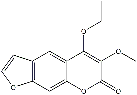 5-Ethoxy-6-methoxy-7H-furo[3,2-g][1]benzopyran-7-one 结构式