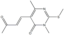 3,6-Dimethyl-2-(methylthio)-5-(3-oxo-1-butenyl)pyrimidin-4(3H)-one 结构式