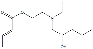 (E)-2-Butenoic acid 2-[N-ethyl-N-(2-hydroxypentyl)amino]ethyl ester 结构式