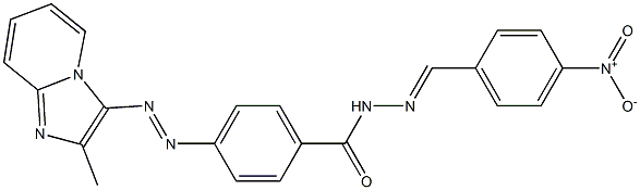 4-[(2-Methylimidazo[1,2-a]pyridin-3-yl)azo]-N'-(4-nitrobenzylidene)benzohydrazide 结构式