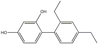 4-(2,4-Diethylphenyl)benzene-1,3-diol 结构式