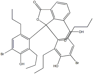 1,1-Bis(4-bromo-3-hydroxy-2,6-dipropylphenyl)-1,3-dihydro-3-oxoisobenzofuran-7-carboxylic acid 结构式