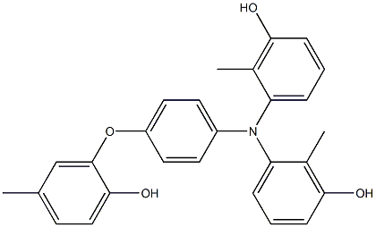 N,N-Bis(3-hydroxy-2-methylphenyl)-4-(2-hydroxy-5-methylphenoxy)benzenamine 结构式