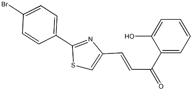 1-(2-Hydroxyphenyl)-3-[2-(4-bromophenyl)thiazol-4-yl]-2-propen-1-one 结构式