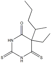1,2,5,6-Tetrahydro-2,6-dithioxo-5-ethyl-5-(1-methylbutyl)pyrimidin-4(3H)-one 结构式