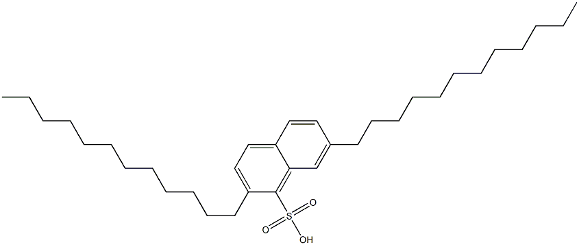 2,7-Didodecyl-1-naphthalenesulfonic acid 结构式