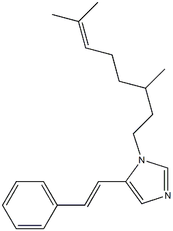 1-(3,7-Dimethyl-6-octenyl)-5-styryl-1H-imidazole 结构式