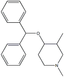 1,3-Dimethyl-4-(diphenylmethoxy)piperidine 结构式