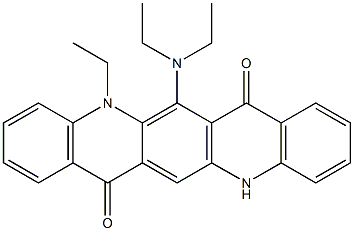 6-(Diethylamino)-5-ethyl-5,12-dihydroquino[2,3-b]acridine-7,14-dione 结构式