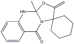 10a-Methyl-2-methylene-2,3,10,10a-tetrahydrospiro[5H-oxazolo[2,3-b]quinazoline-3,1'-cyclohexan]-5-one 结构式
