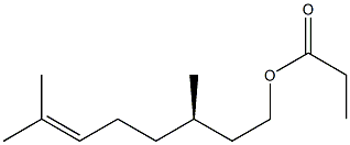 (R)-3,7-Dimethyl-6-octen-1-ol propionate 结构式