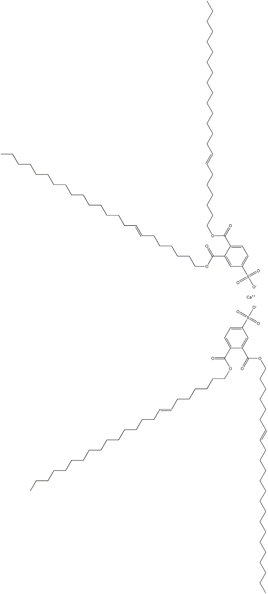 Bis[3,4-di(7-tricosenyloxycarbonyl)benzenesulfonic acid]calcium salt 结构式